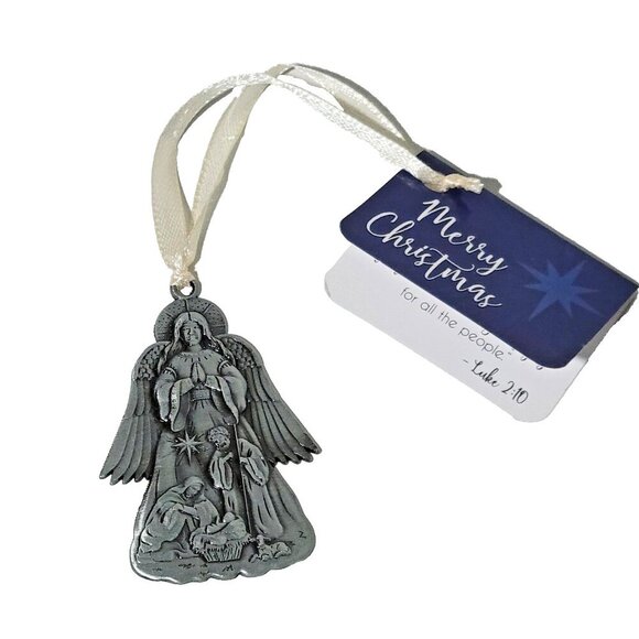 Autom Christmas Angel Holy Family Christmas Ornament NWT Metal - Picture 1 of 3